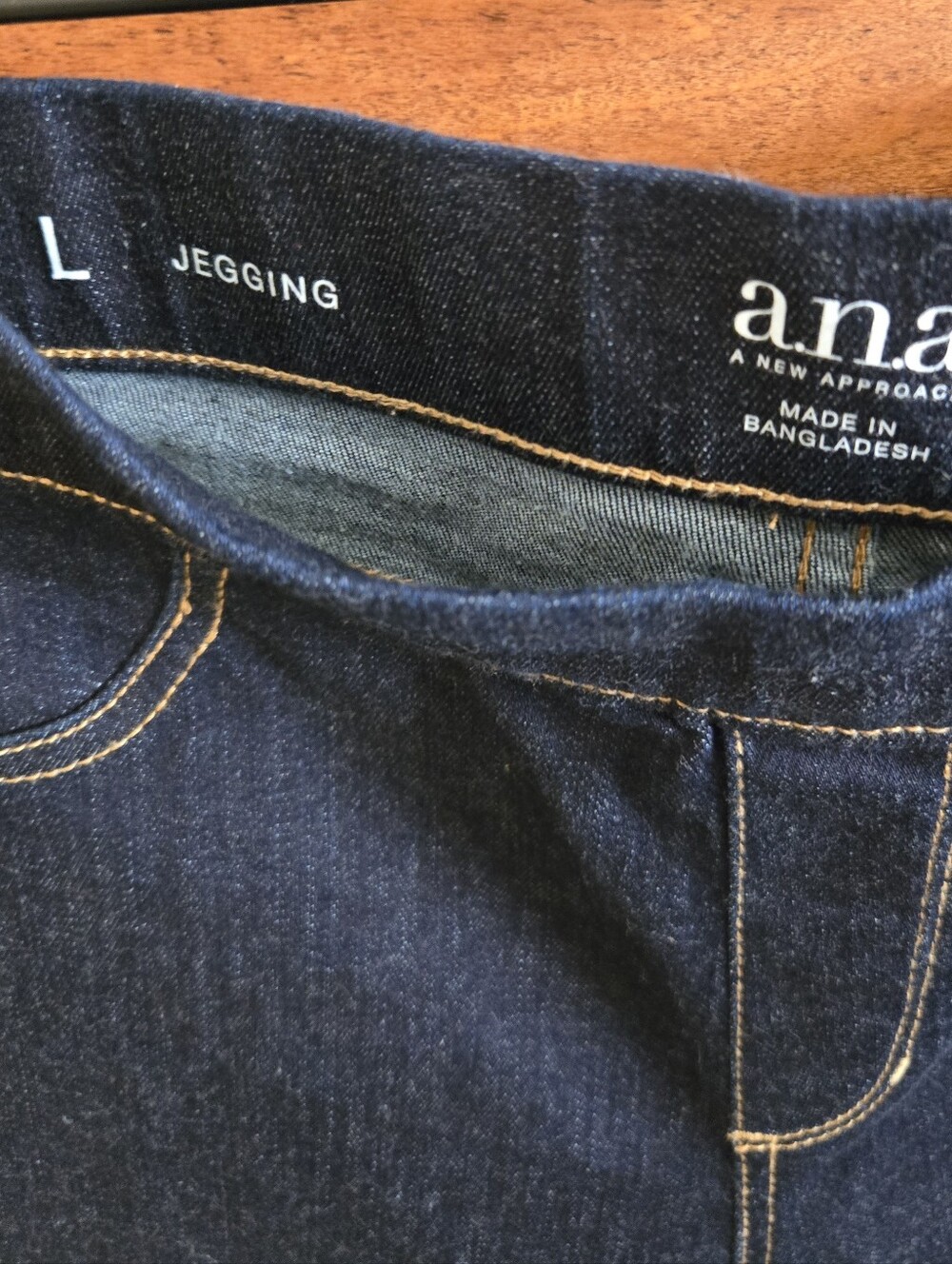 a.n.a Dark Blue Stretch Skinny Jeggings Sz 12 NWOT - Picture 3 of 3